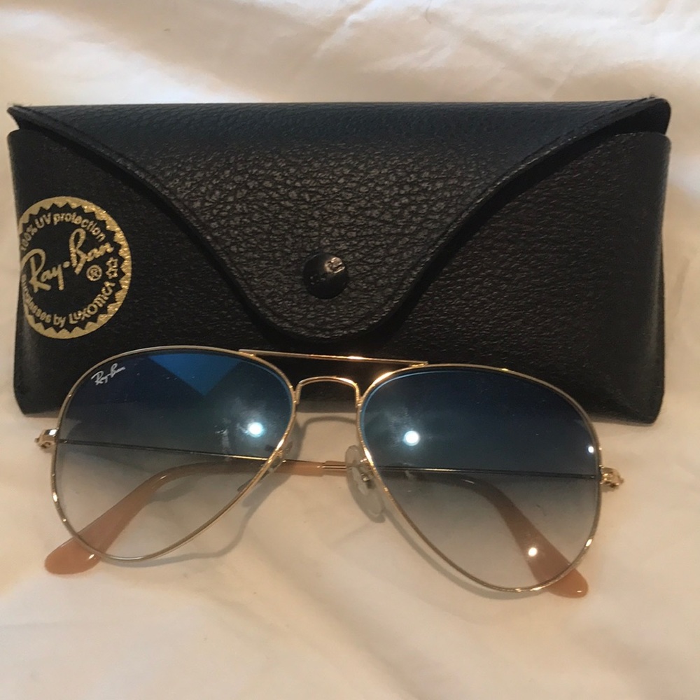 Rayban blue gradient aviators